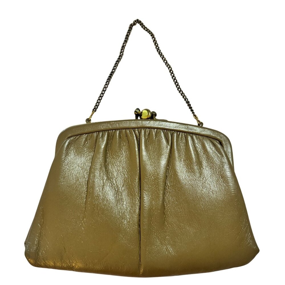 ANDE Vintage Tan Buff Clutch Bag